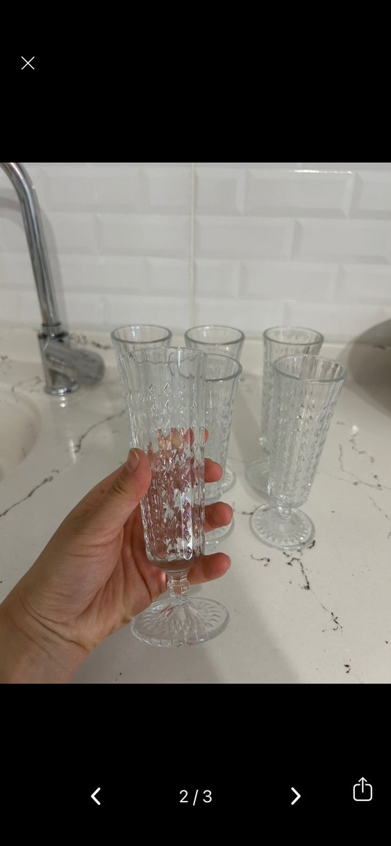 Kahve yanı flüt bardak - Görsel 2