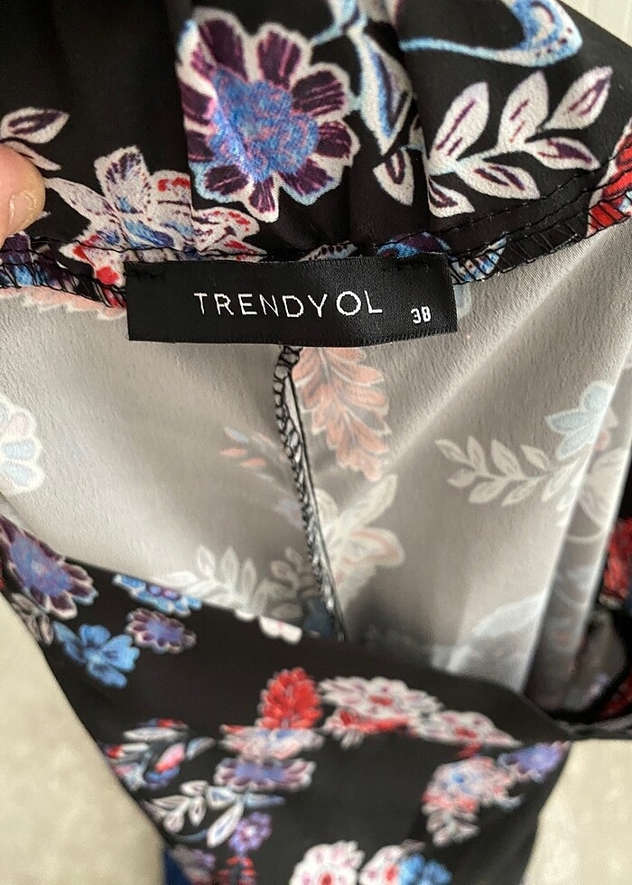 Cicek Desenli bol pantalon - Görsel 5