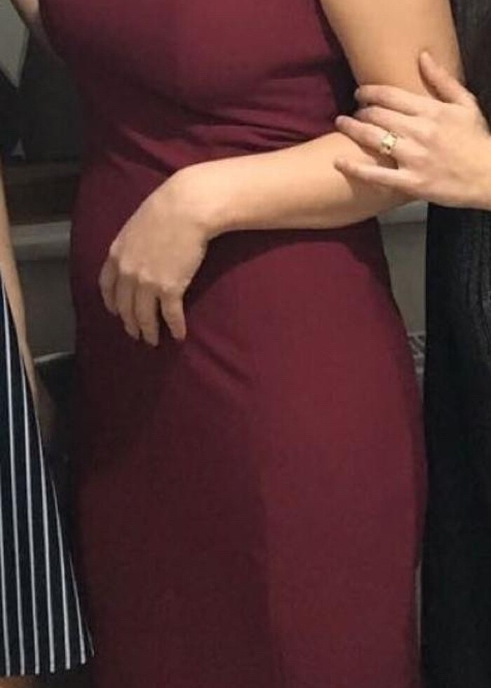 Bordo uzun abiye - Görsel 2