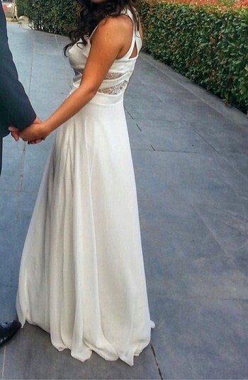 Beyaz nişan nikah dügün elbisesi