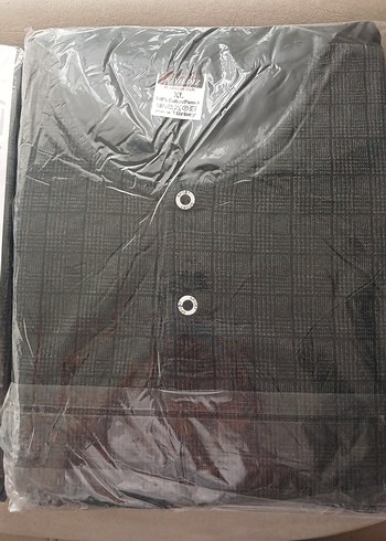 Düğmeli Siyah Erkek Pijama Takımı - Görsel 2