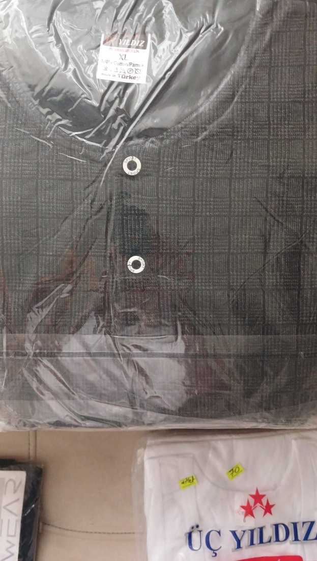 Düğmeli Siyah Erkek Pijama Takımı - Görsel 3