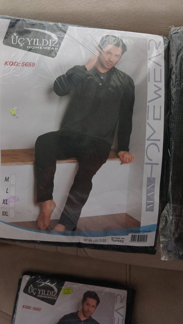 Düğmeli Siyah Erkek Pijama Takımı - Görsel 4