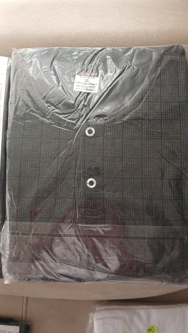 Düğmeli Siyah Erkek Pijama Takımı - Görsel 2