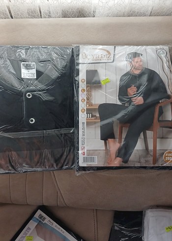 Üç Yıldız Siyah Erkek Pijama Takımı - Görsel 6