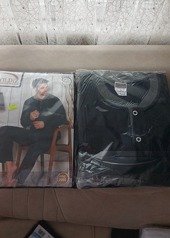 Üç Yıldız Siyah Erkek Pijama Takımı - Görsel 5