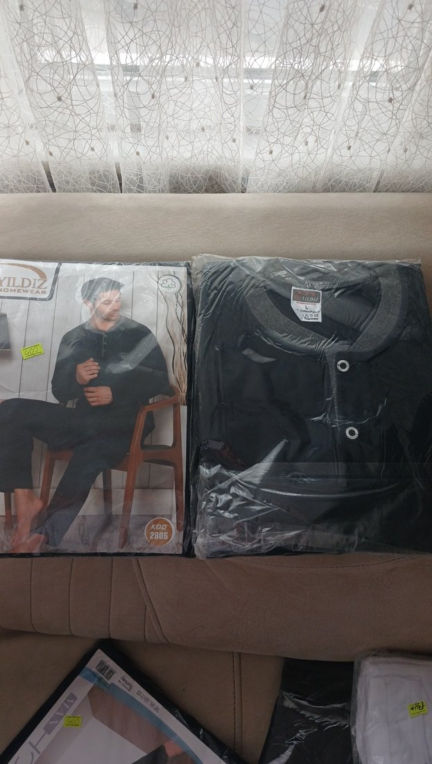 Üç Yıldız Siyah Erkek Pijama Takımı - Görsel 5