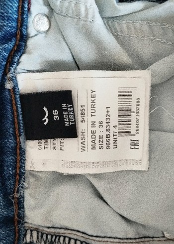 s Beden Kadın Mavi Denim Regular Fit Jean