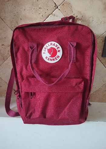 Kanken Bordo Fermuarlı Kadın Sırt Çantası