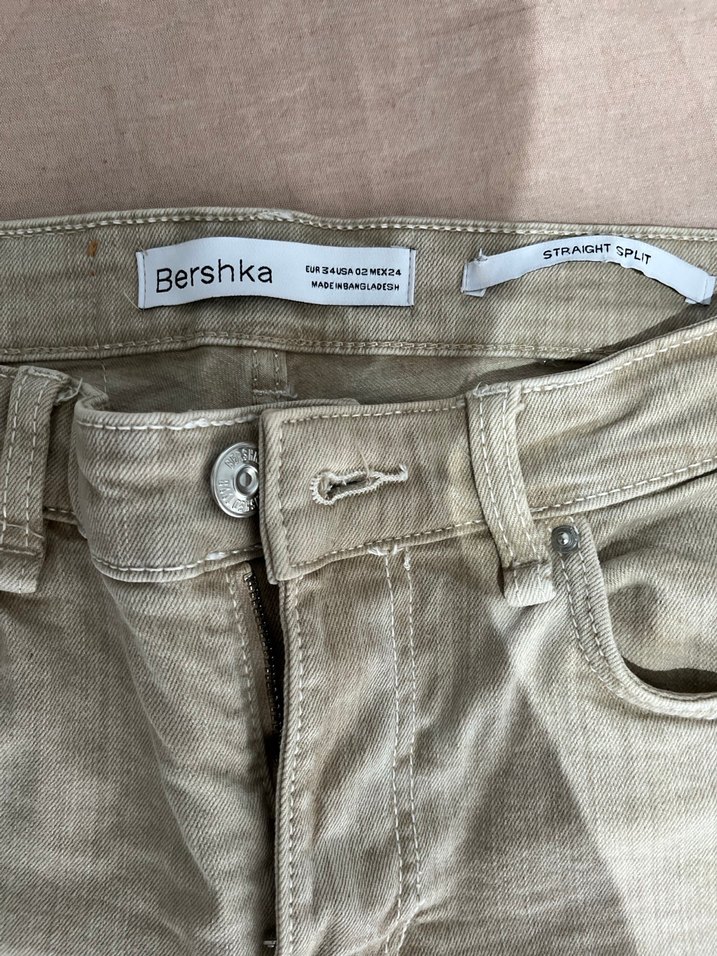 Bershka Bej Kadın jean Pantolon - Görsel 4