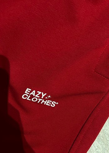 Kırmızı Rahat Kesim Kadın Eşofman Altı - Görsel 5