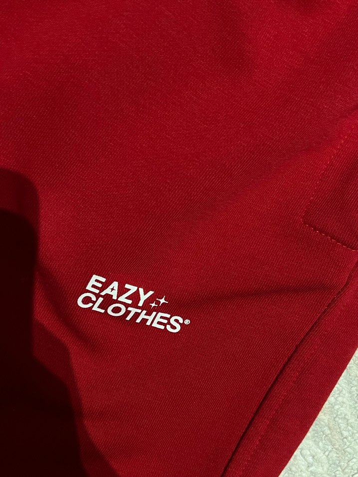 Kırmızı Rahat Kesim Kadın Eşofman Altı - Görsel 5