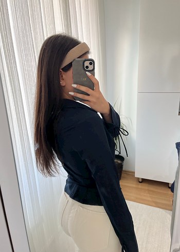 Bershka Bağlamalı Kadın Bluz gömlek - Görsel 3