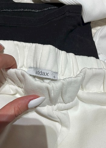 Beyaz Rahat Kesim Kadın Eşofman Altı - Görsel 5