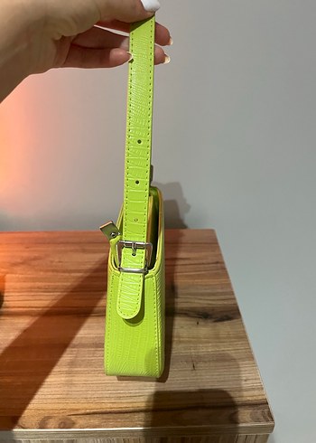 Yeşil Yılan Derisi Desenli Deri Kadın Çanta - Görsel 2