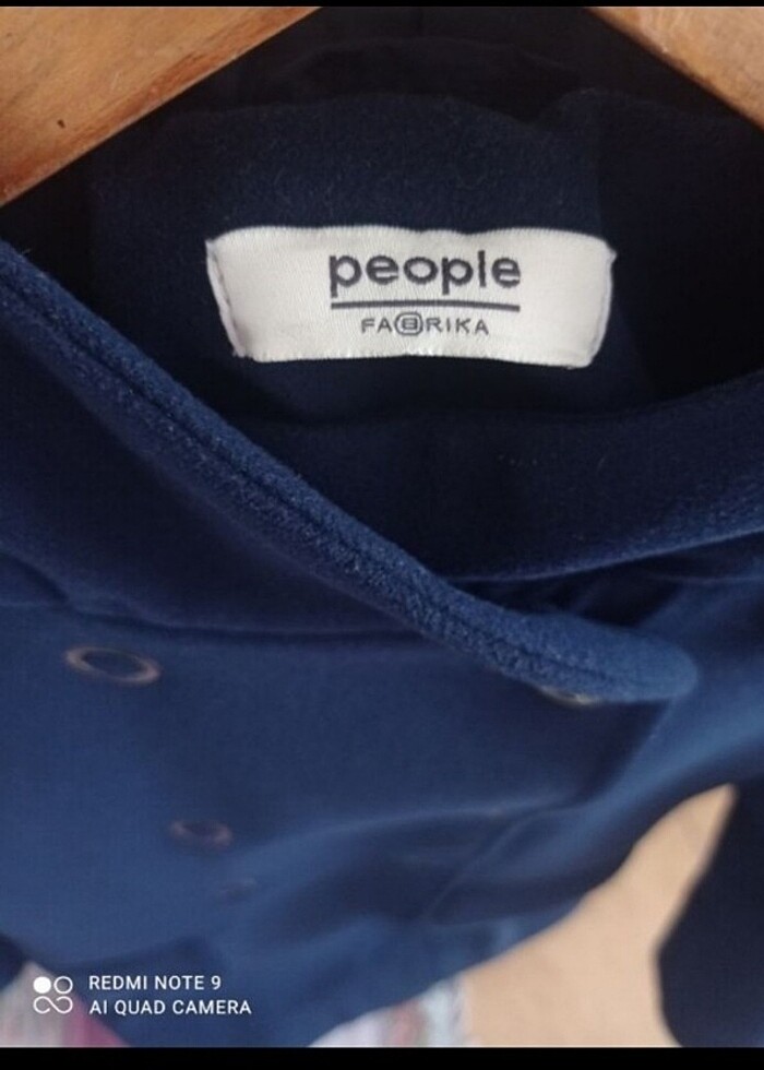 People Fabrika Kaşe Kaban XS beden - Görsel 2
