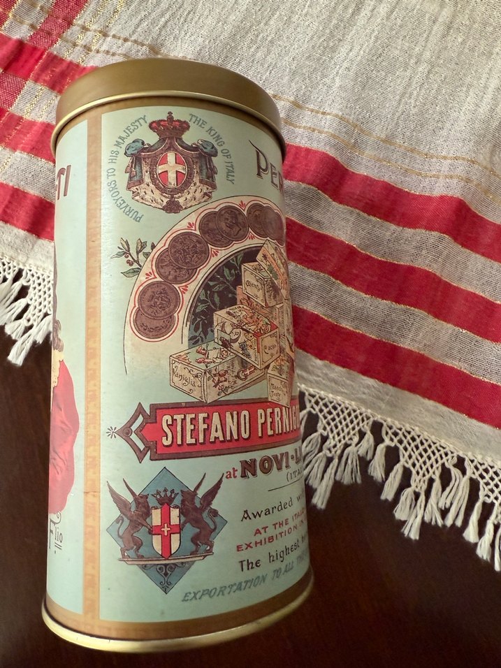 Pernigotti teneke Bisküvi/çikolata kutusu İtalyan - Görsel 5