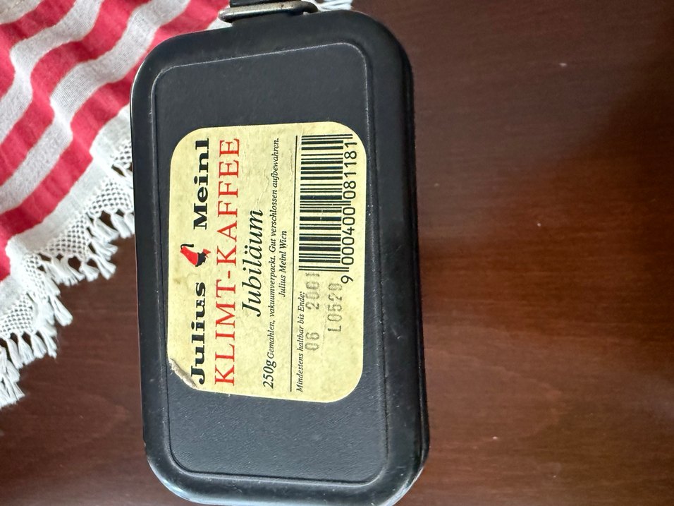 Meinl Kaffee / Julius Meinl Klimt -Kaffee boş kahve kutusu orij. - Görsel 2