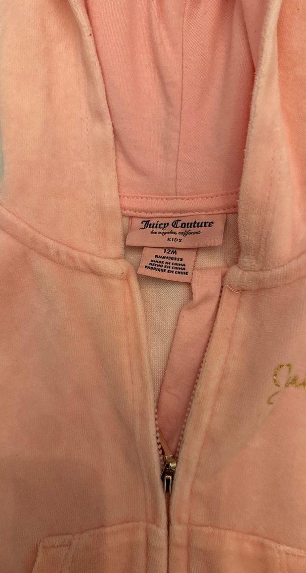 Juicy Couture /Kız Bebek Pembe Fermuarlı İkili eşofman takımı - Görsel 2