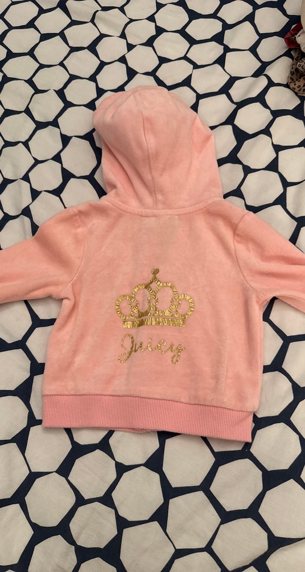 Juicy Couture /Kız Bebek Pembe Fermuarlı İkili eşofman takımı - Görsel 4