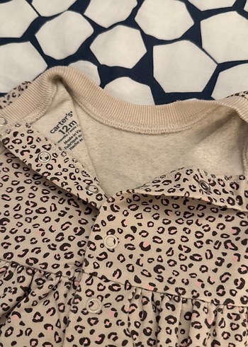 3 adet Carters marka 12 aylık Kahverengi Desenli ve ekoseli - Görsel 8