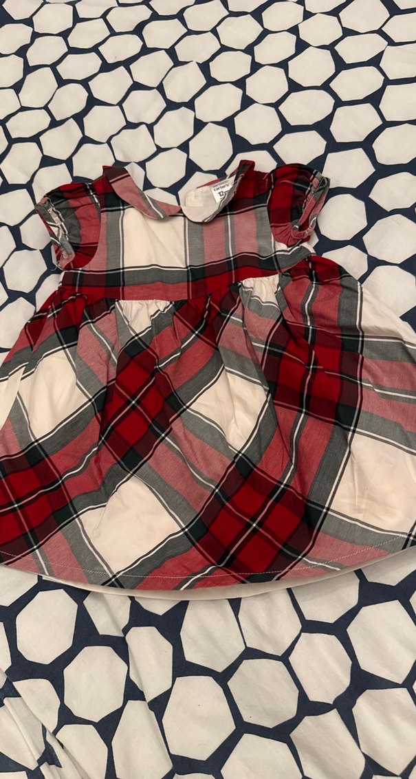 3 adet Carters marka 12 aylık Kahverengi Desenli ve ekoseli - Görsel 5