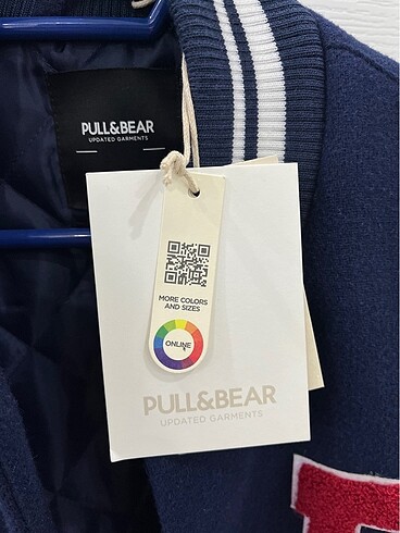 m Beden PULL&BEAR ORİJİNAL KOLEJ CEKET/MONT
