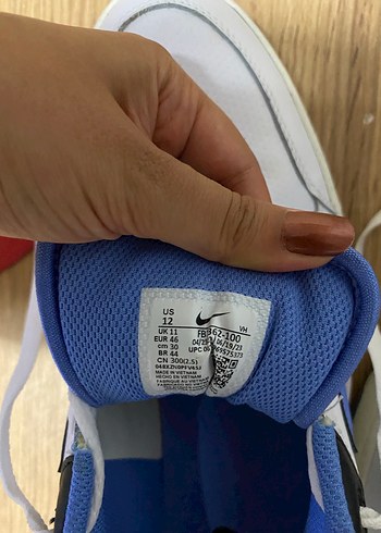 45 Beden beyaz Renk Nike Beyaz Mavi Basketbol Ayakkabısı