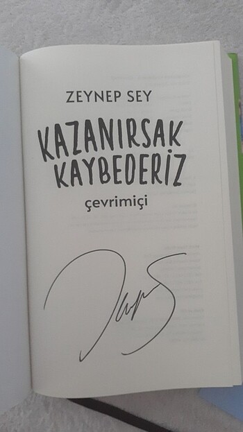 Martı yayinlari Zeynep sey Kazanırsak kaybederiz ciltli imzalı