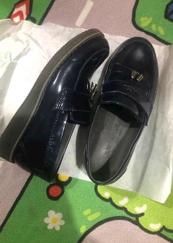 Erkek çocuk lacivert rugan ayakkabı - Görsel 3