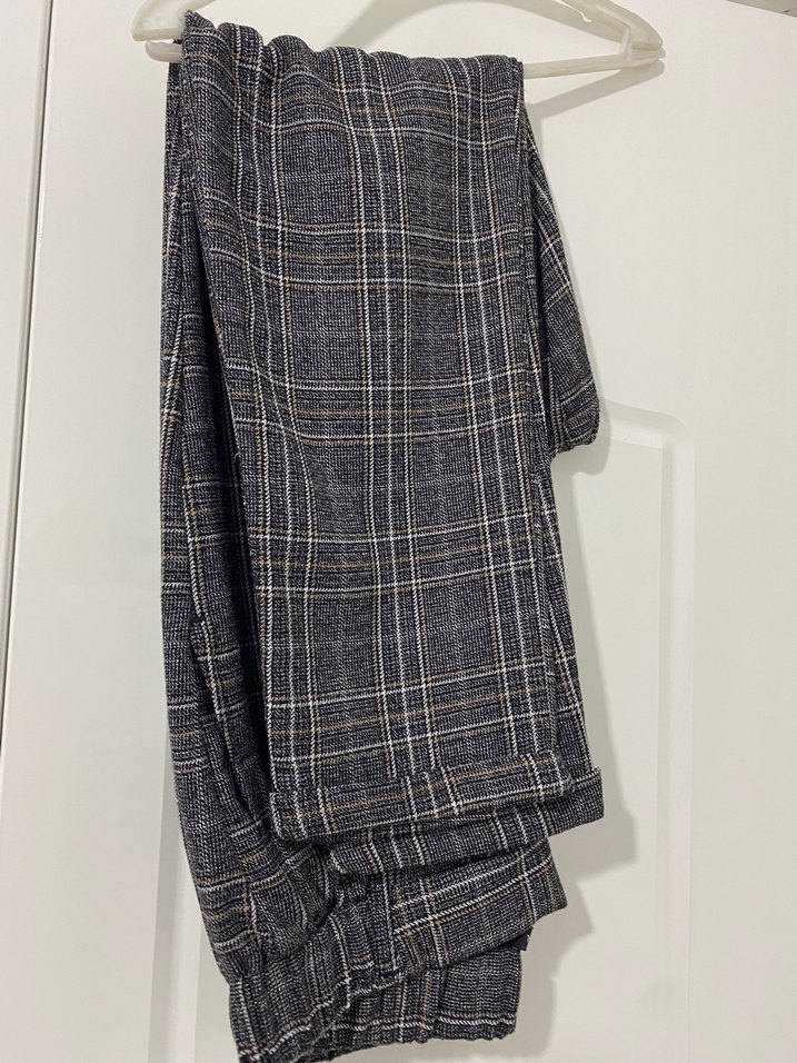 Gri Regular Fit Kadın Kumaş Pantolon - Görsel 2