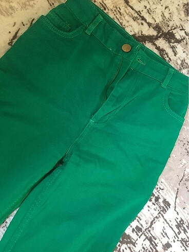 s Beden Yeşil kapri pantolon