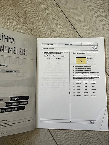 Bilgi Sarmal AYT Kimya Brans Denemesi