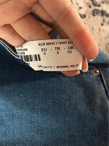 s Beden mavi Renk Zara kot etek