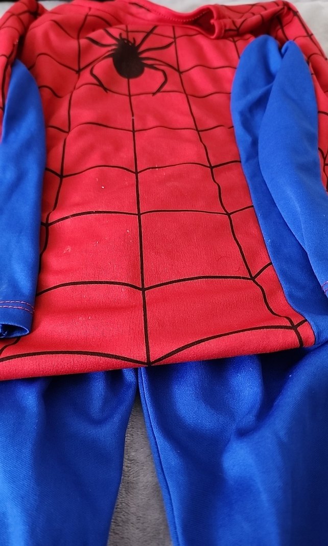 spiderman Uzun Kollu Kırmızı Mavi Örümcek Adam Kostümü - Görsel 2