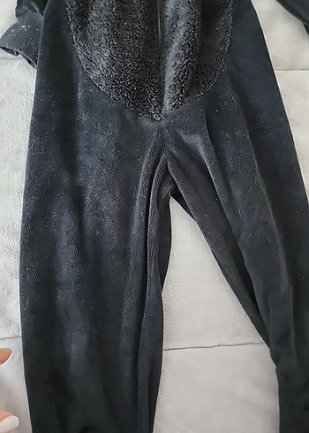 Kürklü Siyah Goth Kedi Kostümü - Görsel 2