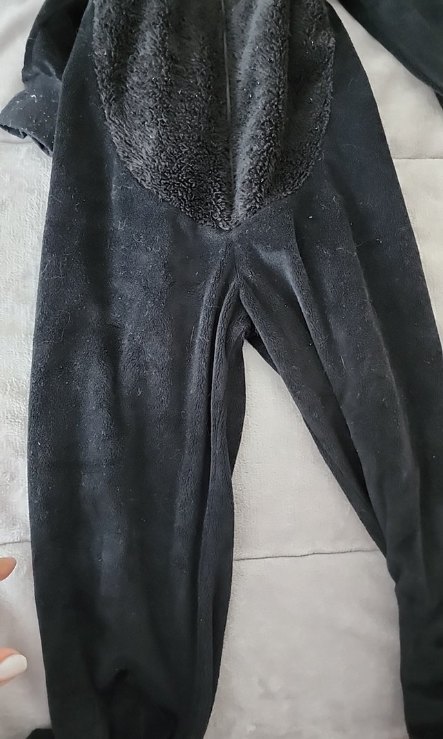 Kürklü Siyah Goth Kedi Kostümü - Görsel 2