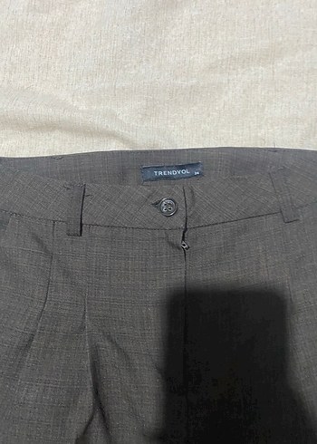 Keten Pilili Kadın Kumaş Pantolon - Görsel 2