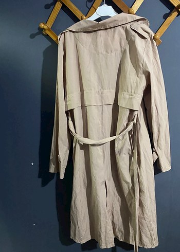 Bej Uzun Kadın Trençkot - Görsel 2