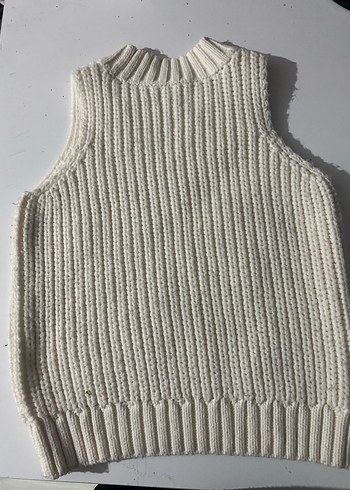 Beyaz Örgü Kadın Süveter - Görsel 2