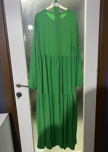 Yeşil Uzun Salaş Elbise - Görsel 2