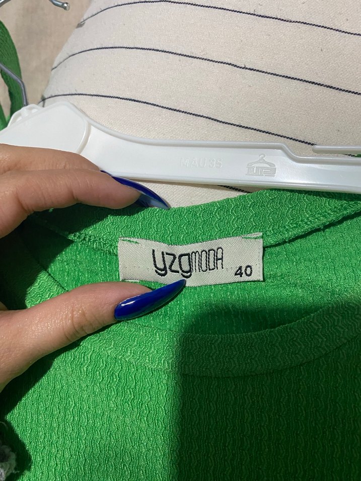 Yeşil Uzun Salaş Elbise - Görsel 3