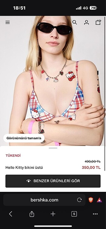 Hello kitty bikini üstü arıyorum