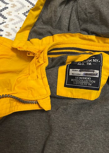 Sarı Erkek Çocuk Fermuarlı yağmurluk ceket - Görsel 3