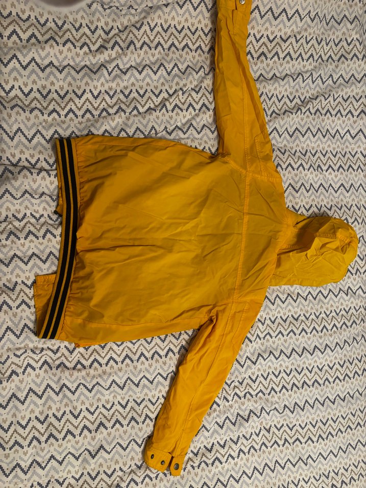 Sarı Erkek Çocuk Fermuarlı yağmurluk ceket - Görsel 2