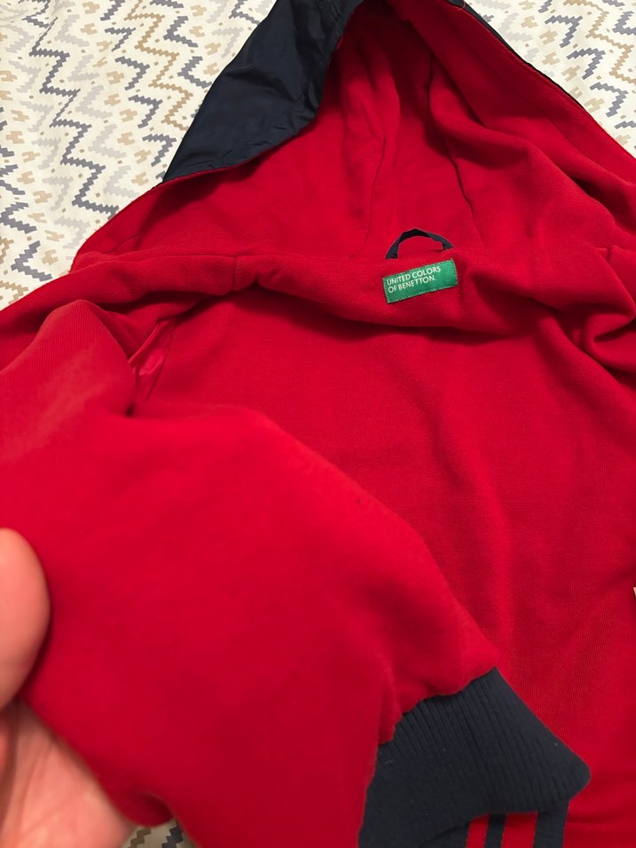 Benetton Erkek Çocuk Kapüşonlu Ceket yağmurluk - Görsel 4