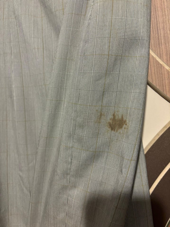 Gri  Desenli Kemerli Elbise - Görsel 3