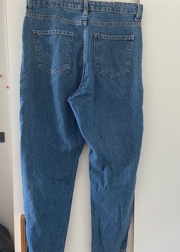 Diğer Mavi Bol Kesim Midi Denim Kadın Kot Pantolon