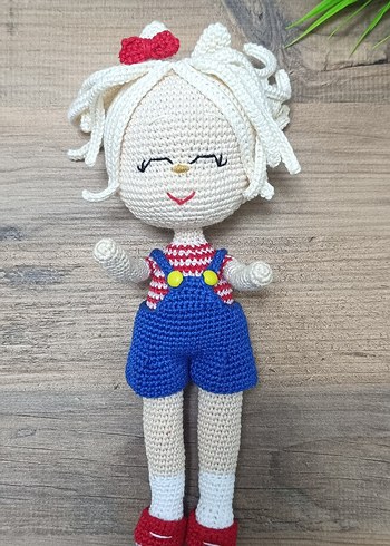 Renkli Örgü Bebek Oyuncak - Görsel 2