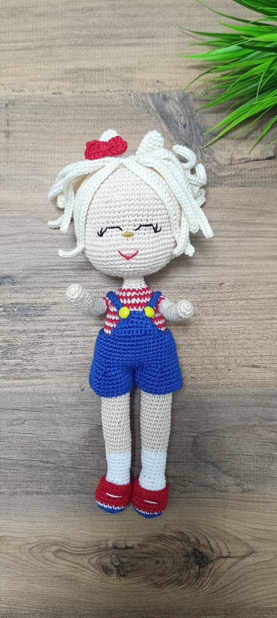 Renkli Örgü Bebek Oyuncak - Görsel 2